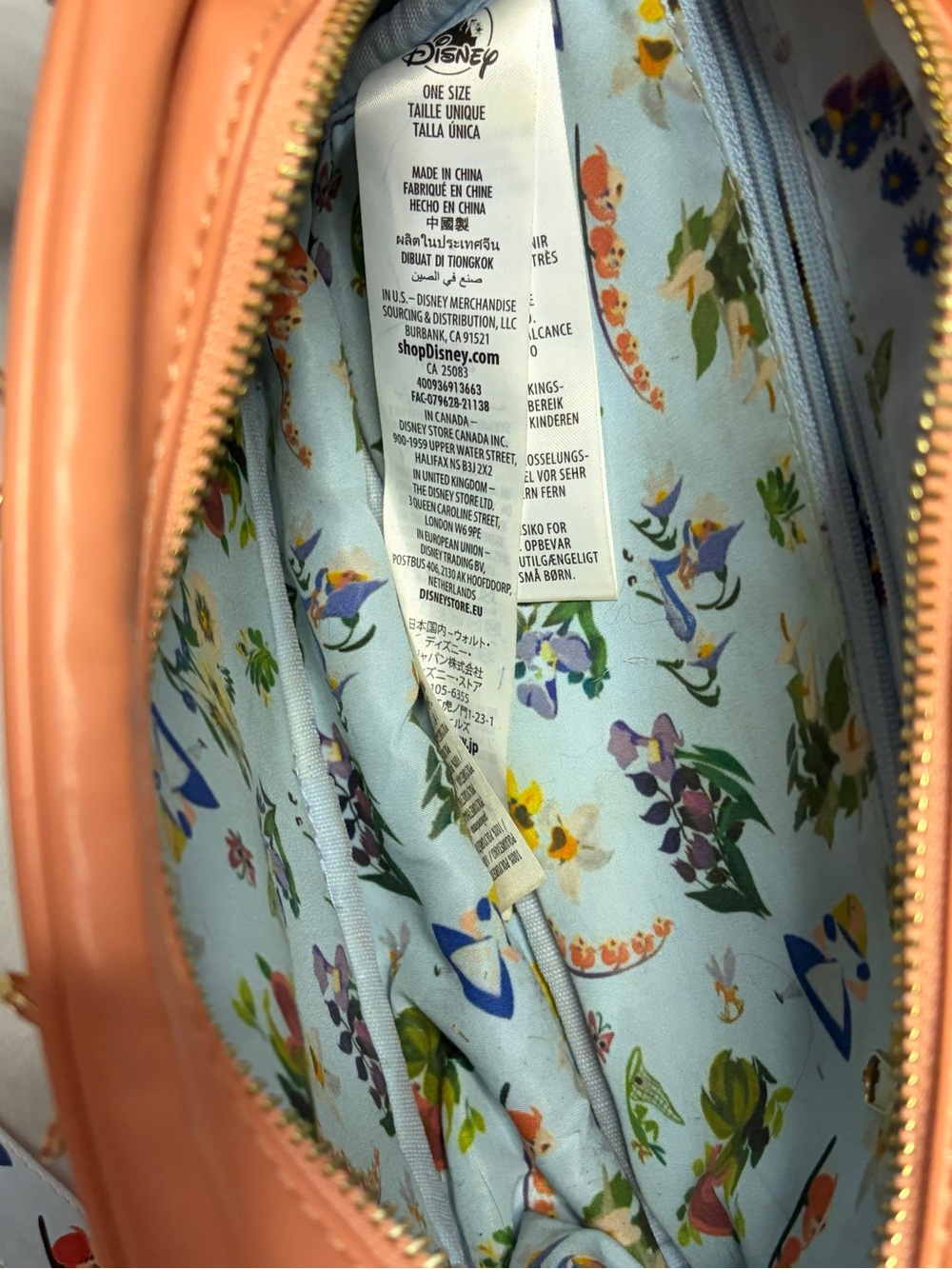 Disney Mary Blair Alice in Wonderland Quilted Crossbody Bag Coral - Picture 9 of 13
